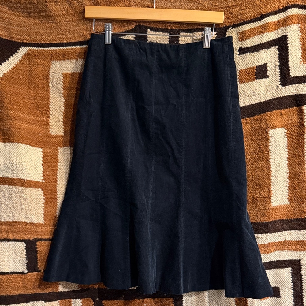 Black Corduroy Women's Skirt
